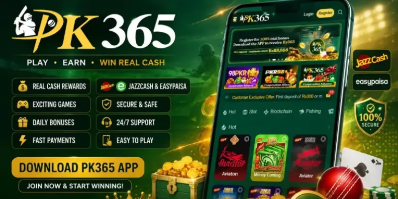 PK365 is a top online play and earn real money platform in Pakistan